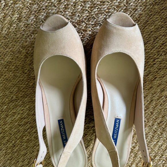New Stuart Weitzman suede wedge sandals, size 9M - Picture 2 of 6